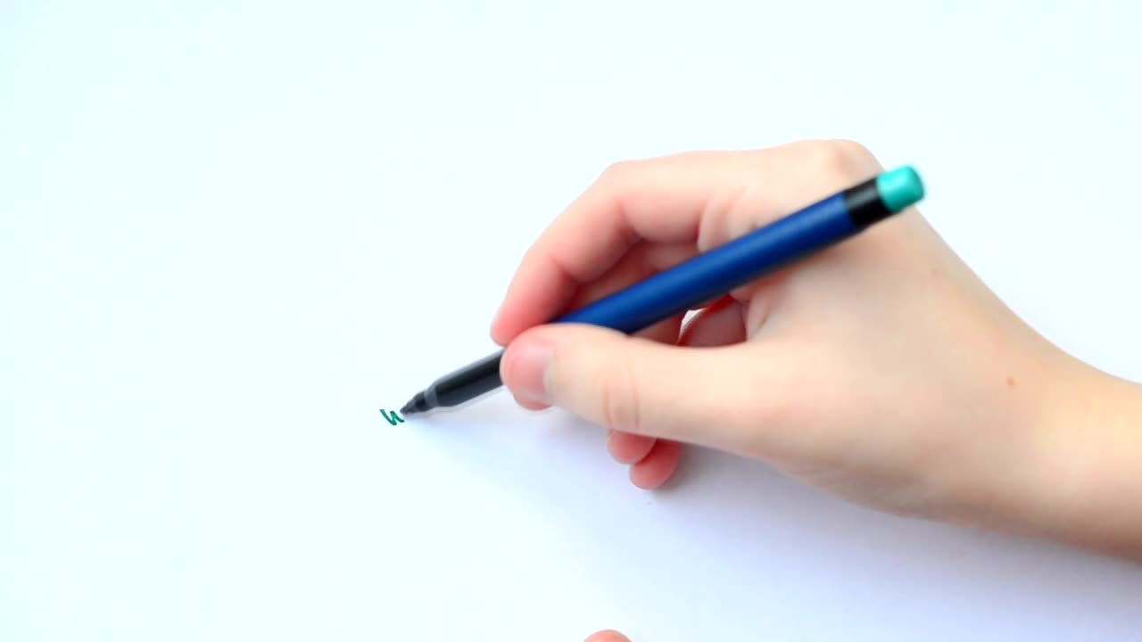 Stock Video Hand Of A Young Person Drawing A Family Live Wallpaper For PC - Free Download