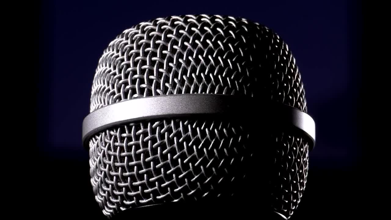 Stock Video Microphone Rotating On A Black Backgroun Animated Wallpaper - Free Download