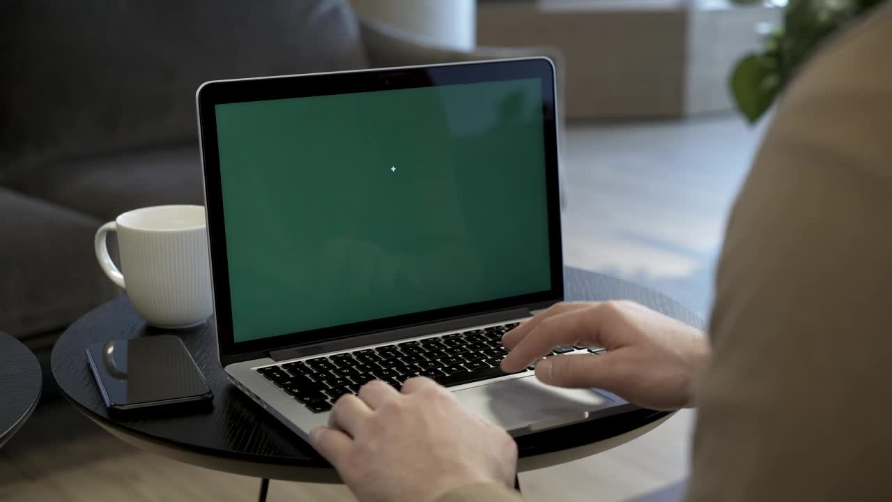 Stock Video Man Using The Touchpad On A Lapto Animated Wallpaper - Free Download