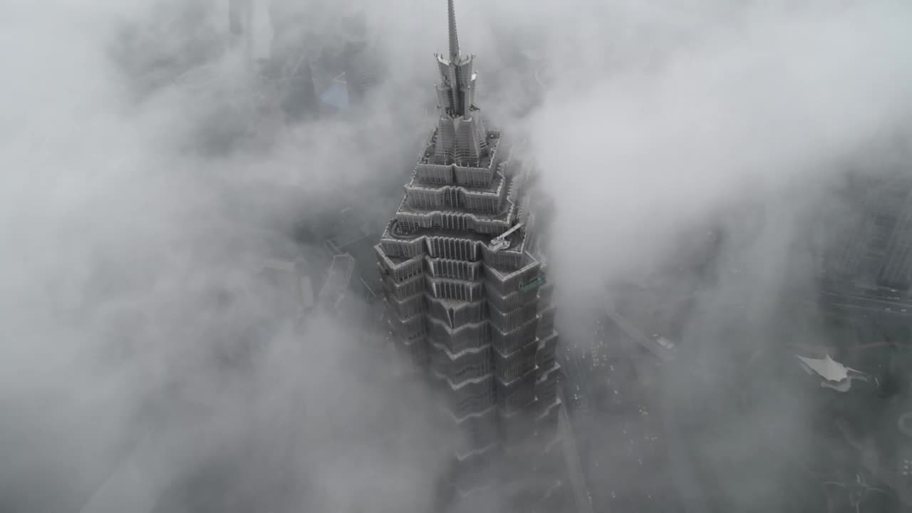 Free Video Stock top view of the jin mao tower in shanghai Live Wallpaper - Free Download