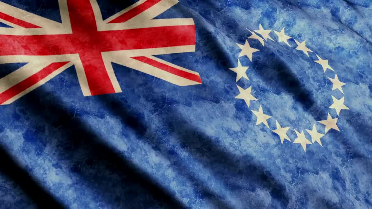 Stock Video Cook Islands Flag Close Up Live Wallpaper For PC - Free Download