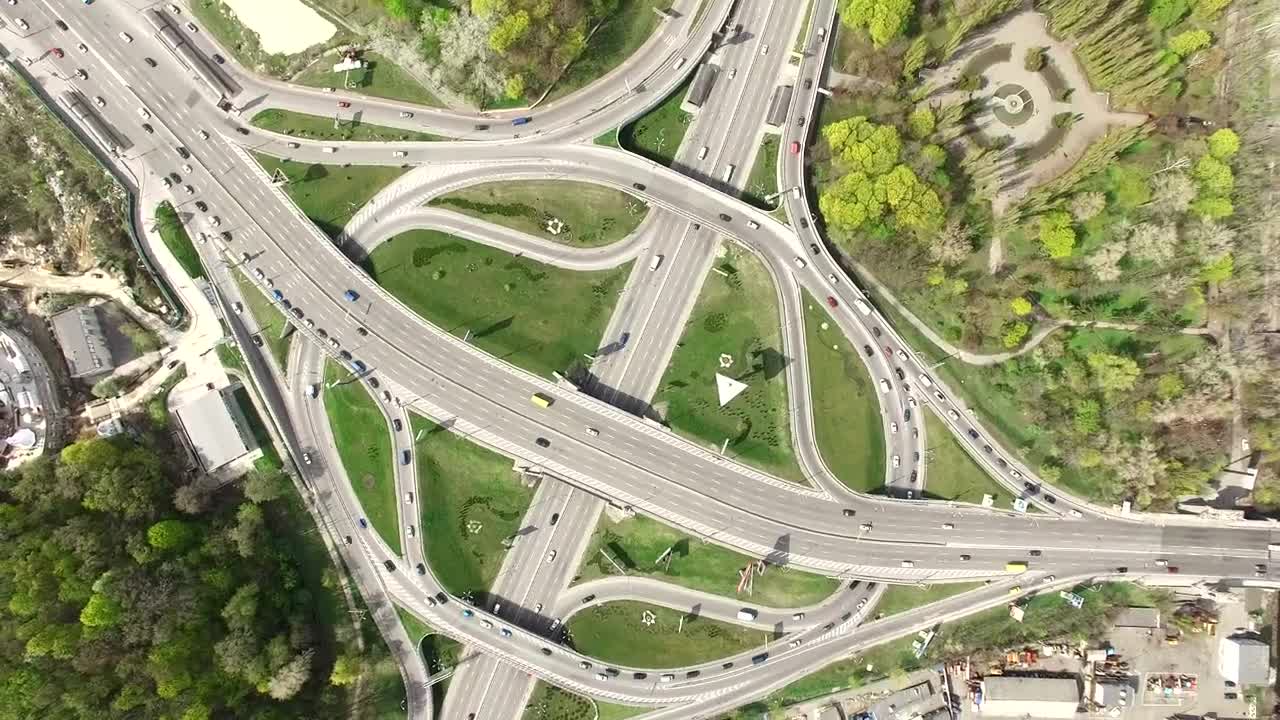 Stock Video Highways At An Intersection From Top Animated Wallpaper - Free Download