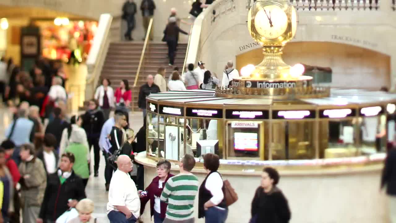 Stock Video Commuters At New Yorks Grand Central Station Live Wallpaper For PC - Free Download