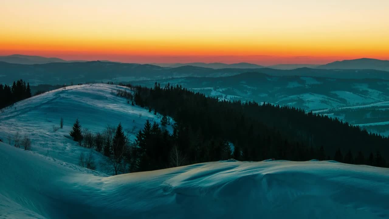 Stock Video Colorful Dawn At A Winter Mountains Live Wallpaper For PC - Free Download
