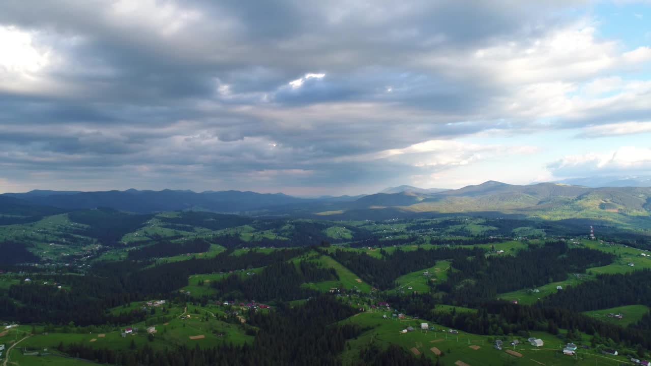 Stock Footage Wide Aerial View Of A Mountainous Valley Landscape Live Wallpaper - Free Download