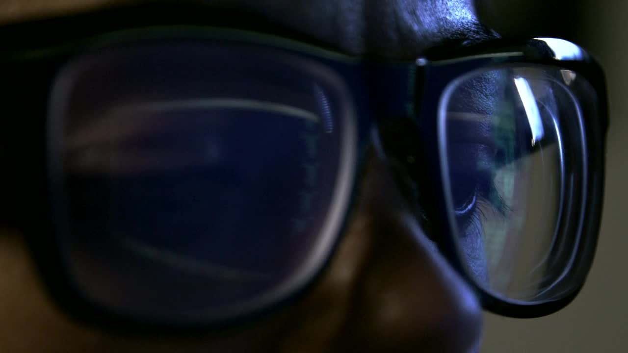 Stock Video Green Code Reflecting On Glasses Live Wallpaper For PC - Free Download