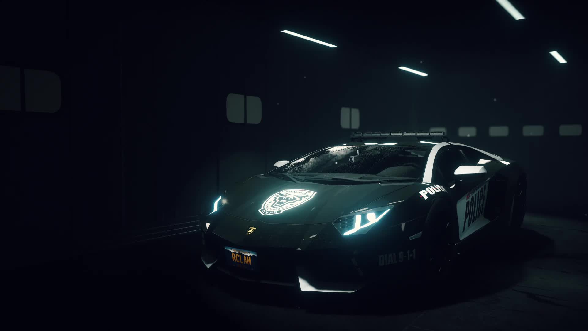 Lamborghini Aventador Police Patrol Car Live Wallpaper - Free Download