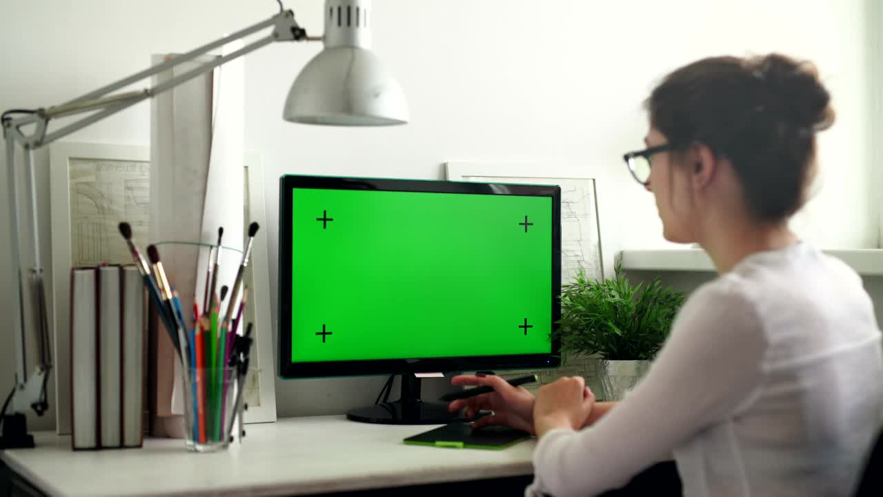 Stock Video Designer Working From Home Green Screen Live Wallpaper For PC - Free Download