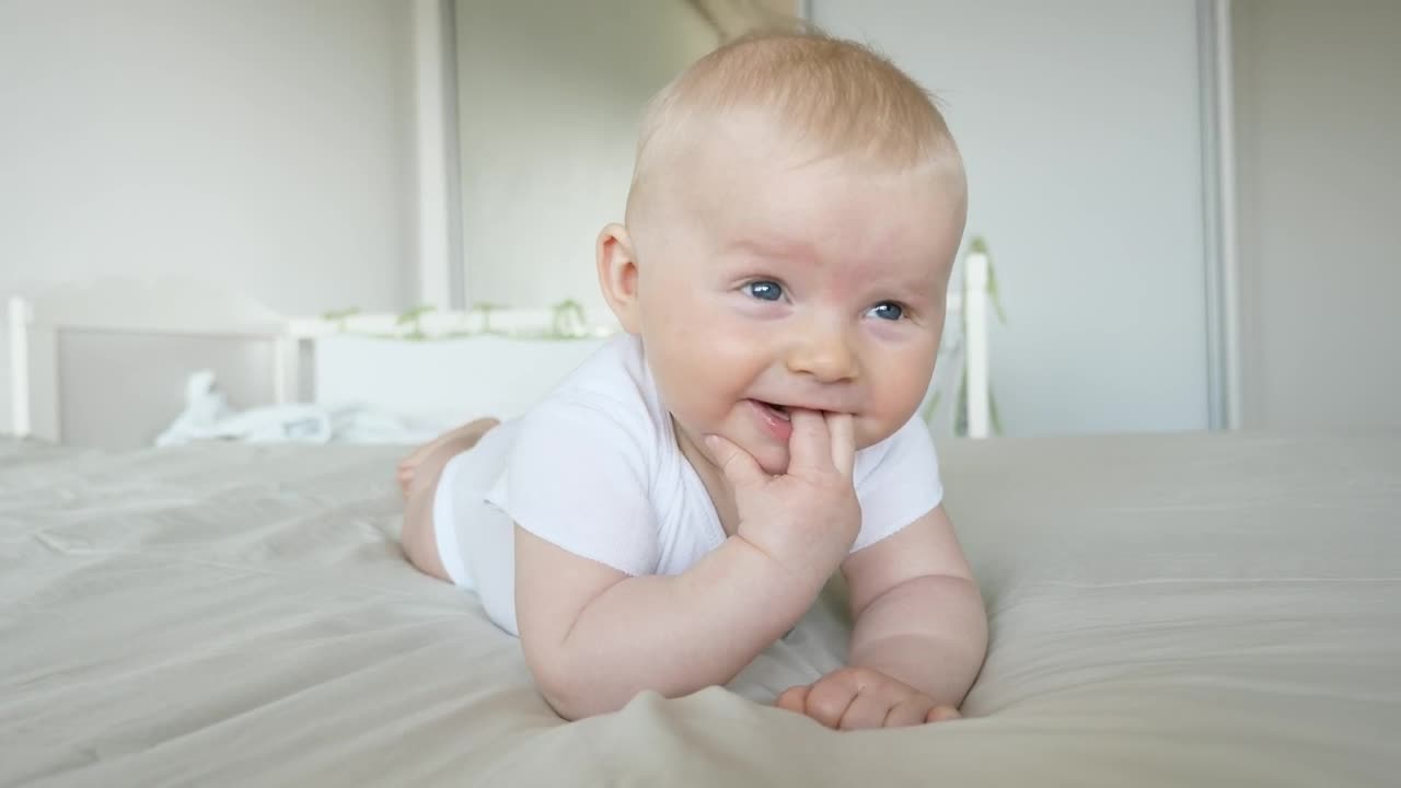 Stock Video Cute Baby Smiling At Home Live Wallpaper For PC - Free Download