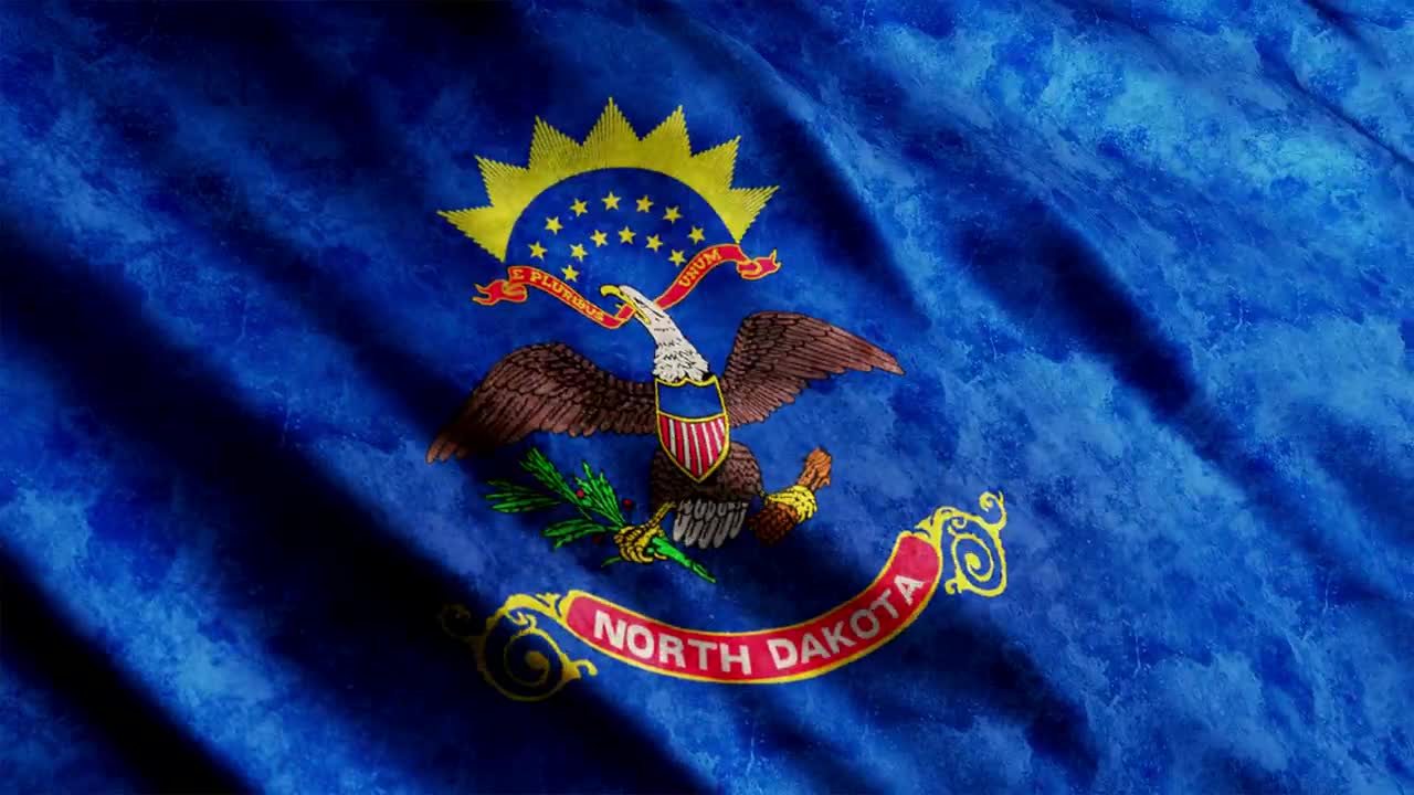 Stock Video North Dakota Waving Flag Usa Flag Live Wallpaper - Free Download