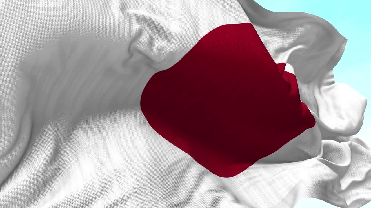 Video Stock Closeup Of Japan Flag Waving In Wind Live Wallpaper For PC - Free Download