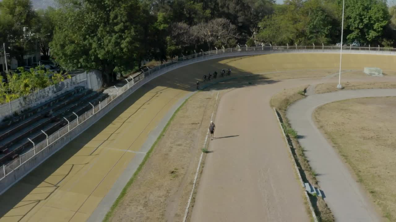 Stock Video Cyclists Practicing On A Track Outdoors Live Wallpaper For PC - Free Download