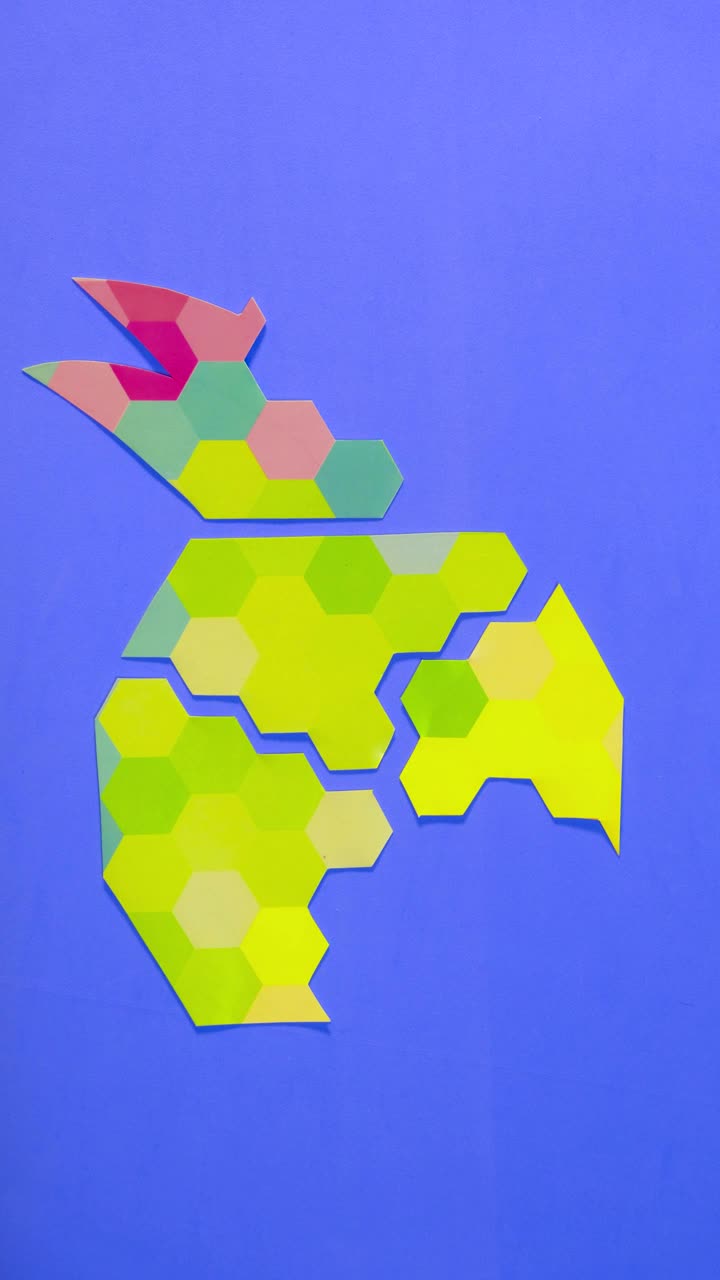 Stock Video Figure Of A Pineapple Made With Pieces Of Paper On Live Wallpaper For PC - Free Download