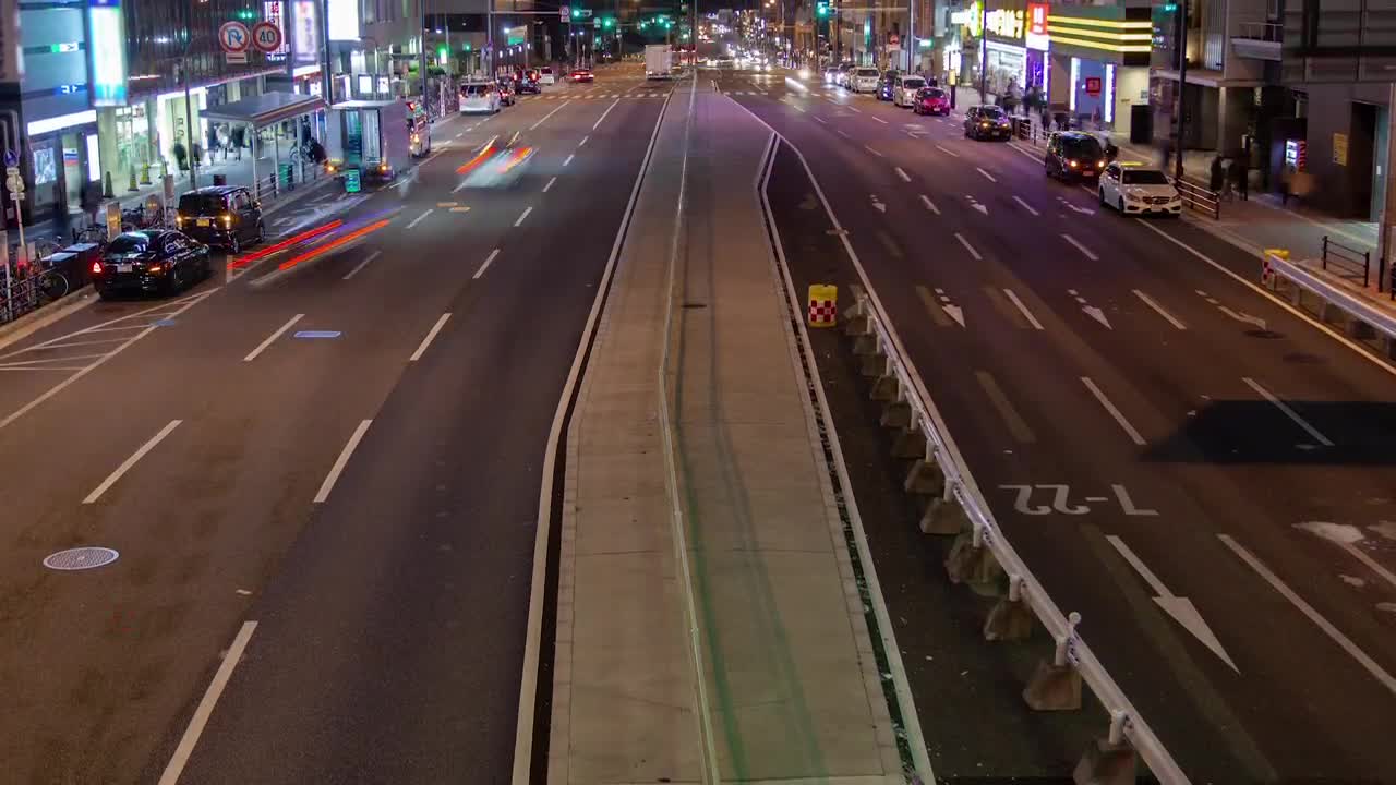 Stock Video Japanese Road With Fast Traffic At Night Animated Wallpaper - Free Download