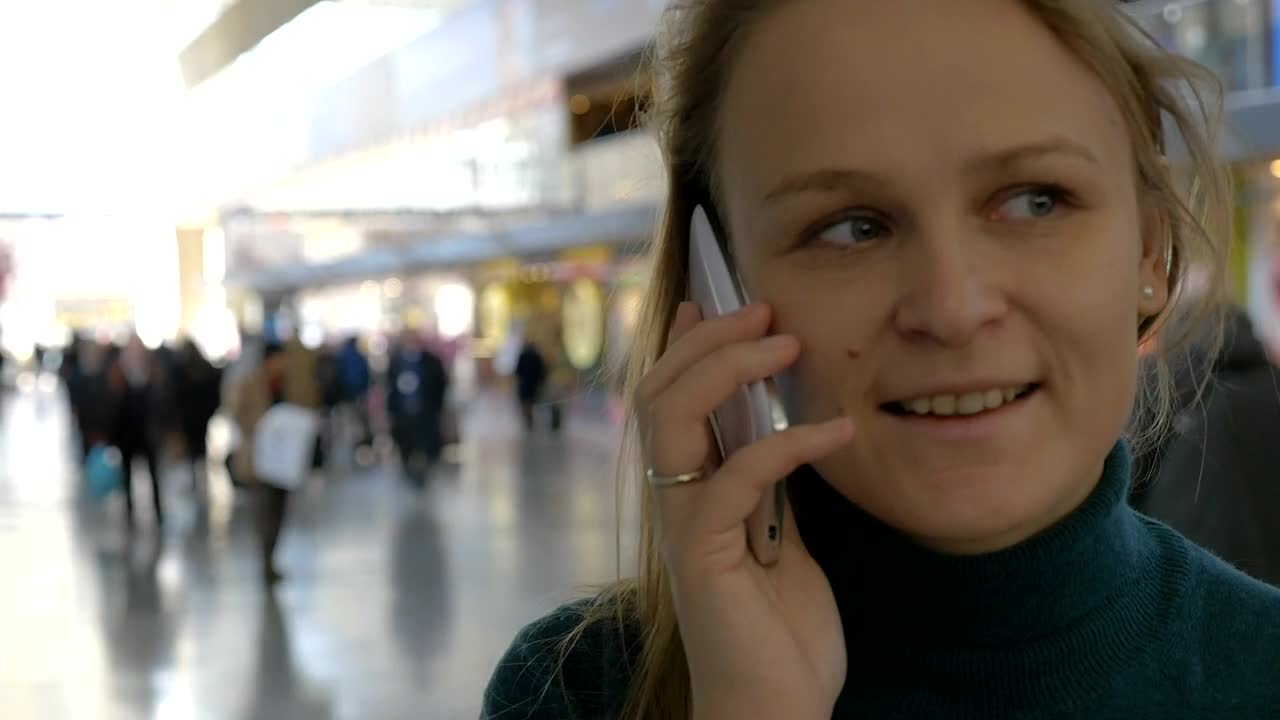 Stock Footage Woman Calling A Friend From A Train Station Live Wallpaper - Free Download