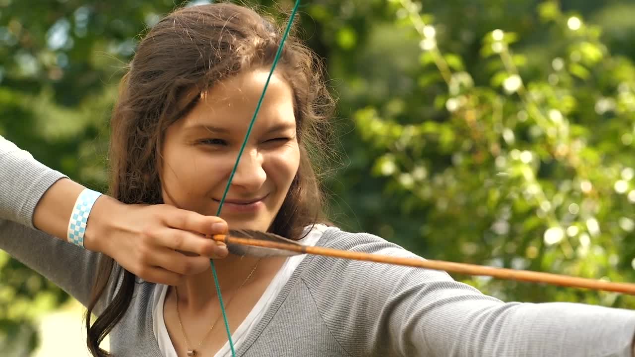 Stock Video Female Archer Shooting An Arrow Live Wallpaper For PC - Free Download
