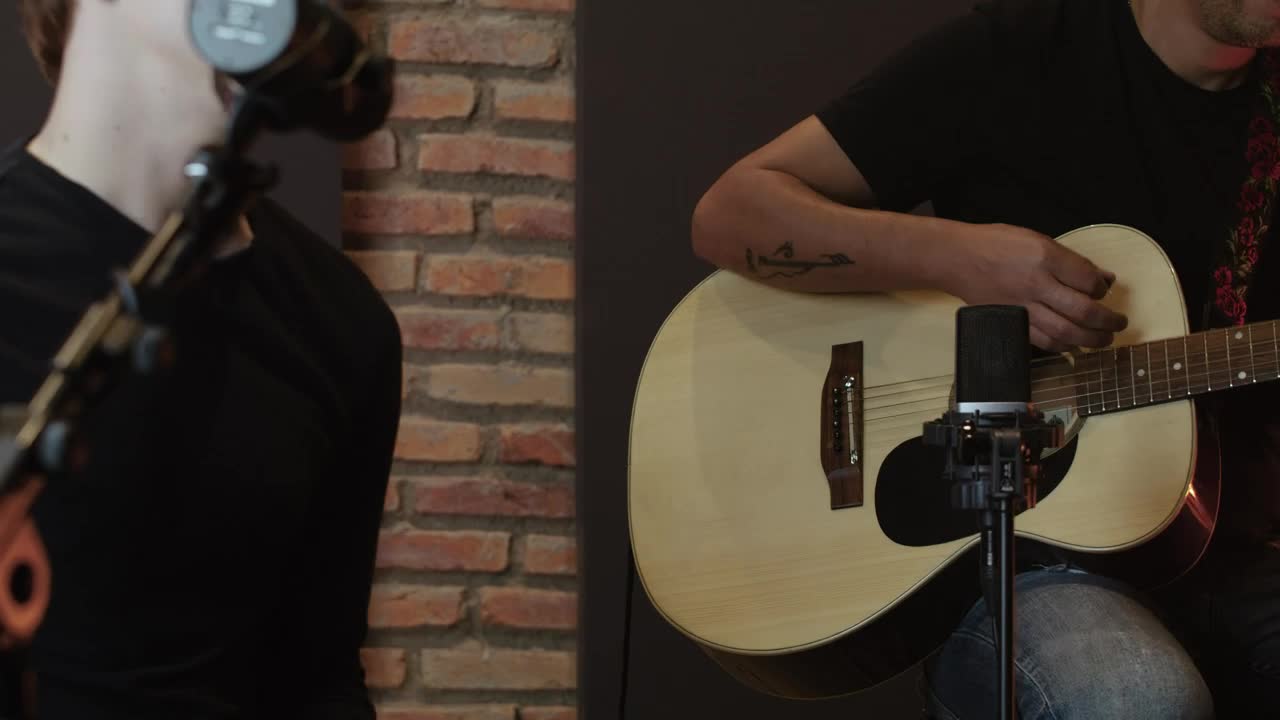 Stock Video Musicians Recording A Song Live Wallpaper - Free Download