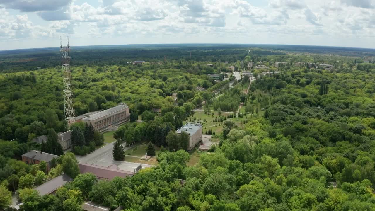 Stock Video Flying Over Abandoned Buildings In Chernobyl Live Wallpaper For PC - Free Download