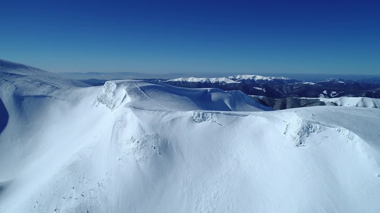 Free Video Stock Snowy Mountain Range Seen On A Clear Sky Day Live Wallpaper - Free Download