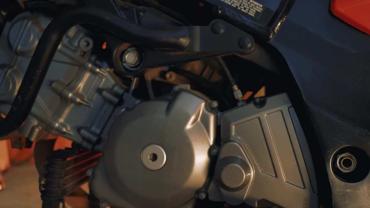 Video Stock Close Up Shot Of A Motorcycle Engine In A Workshop Live Wallpaper For PC - Free Download