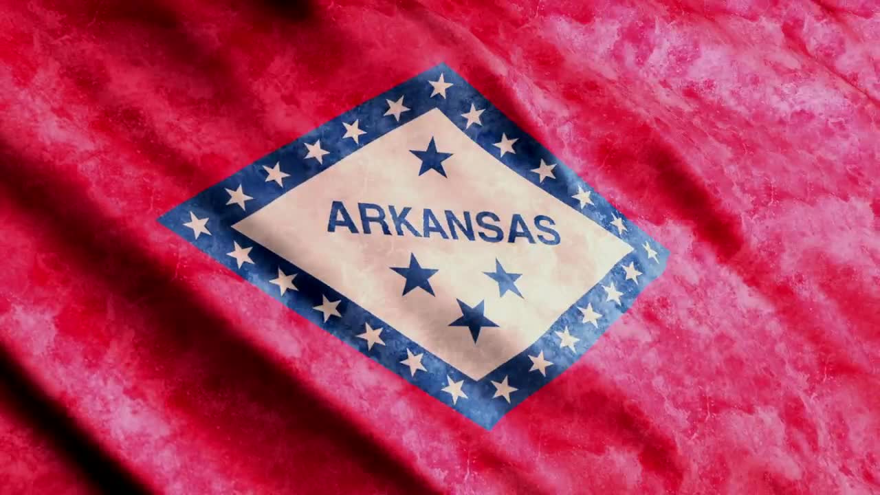 Stock Footage Waving Red Flag Of Arkansas Live Wallpaper - Free Download