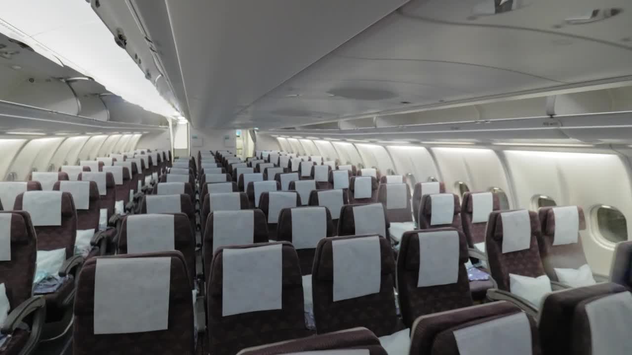 Stock Video Interior Of An Economy Class Cabin Animated Wallpaper - Free Download