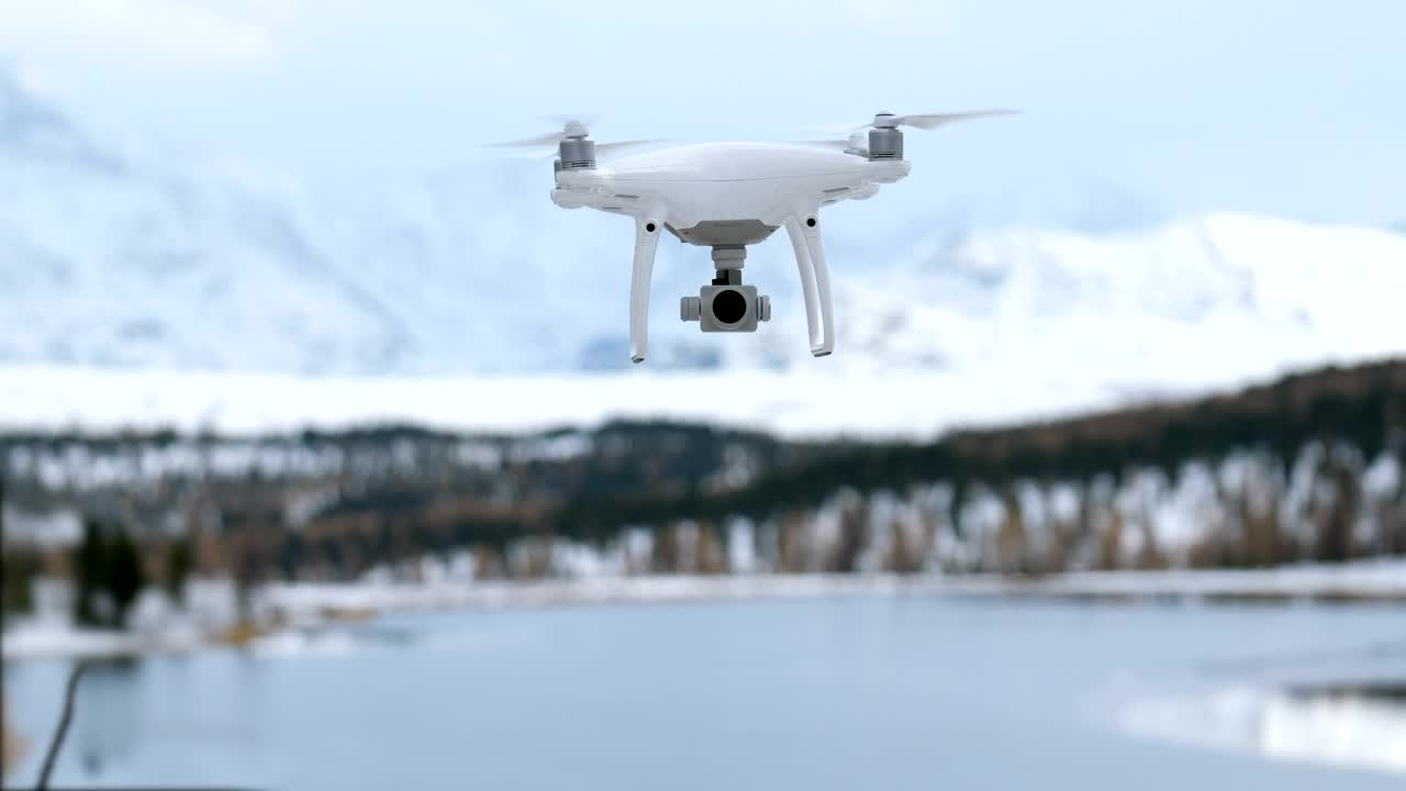 Video Stock Closeup Of Drone Hovering Over Winter Lake Live Wallpaper For PC - Free Download