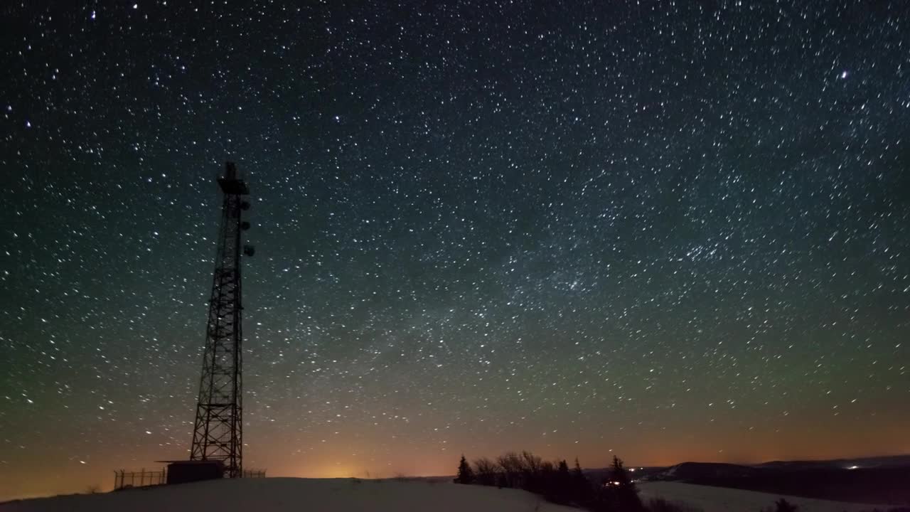 Free Video Stock Stars Over A Communications Tower Live Wallpaper - Free Download