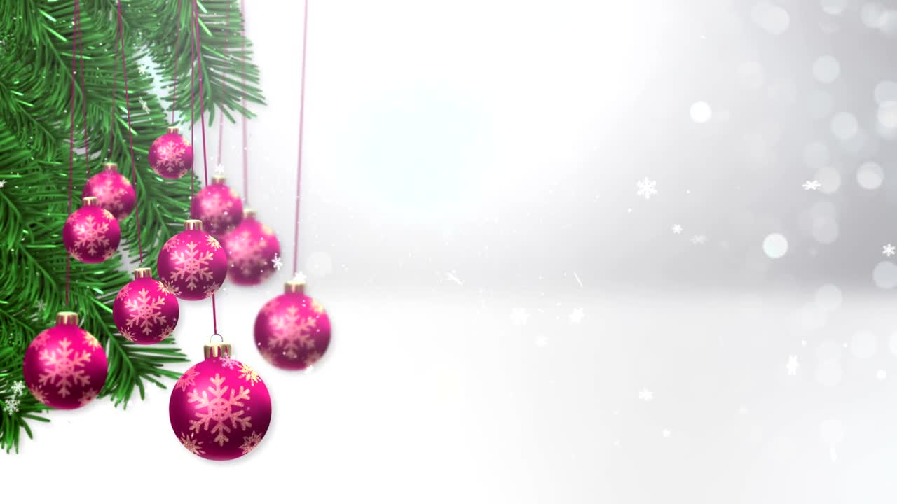 Video Stock Christmas Balls In While Its Snowing Live Wallpaper For PC - Free Download