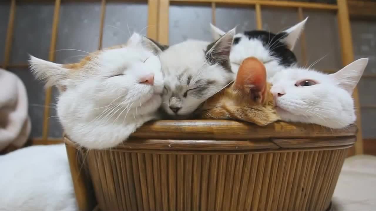 Sleeping Cats Animated Wallpaper - Free Download