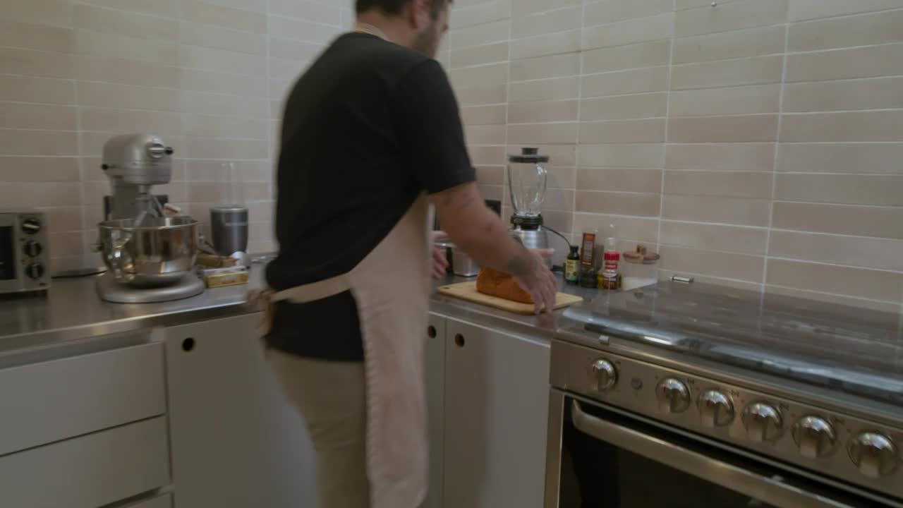 Stock Video Pastry Chef Working In A Modern Kitchen Live Wallpaper - Free Download