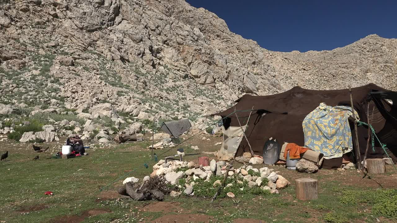 Stock Video Nomad And Tent In The Top Of The Mountain Live Wallpaper - Free Download