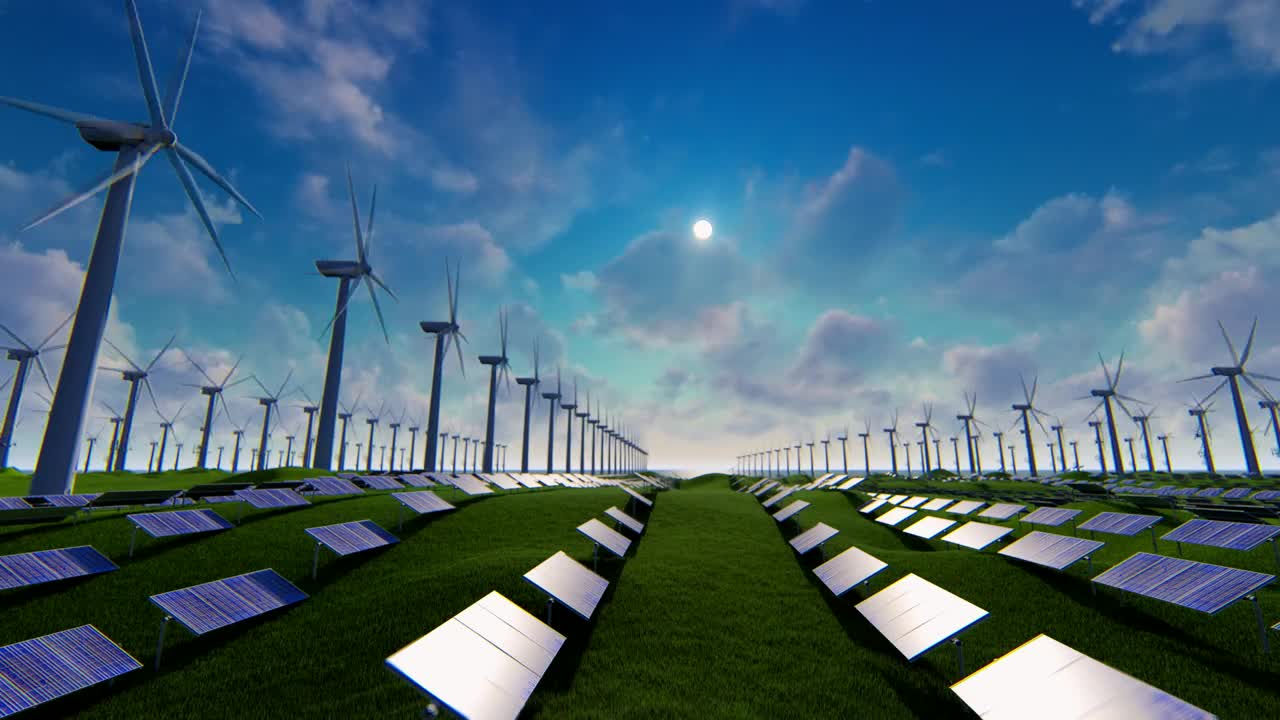 Video Stock Clean Renewable Energy Production Field Live Wallpaper For PC - Free Download
