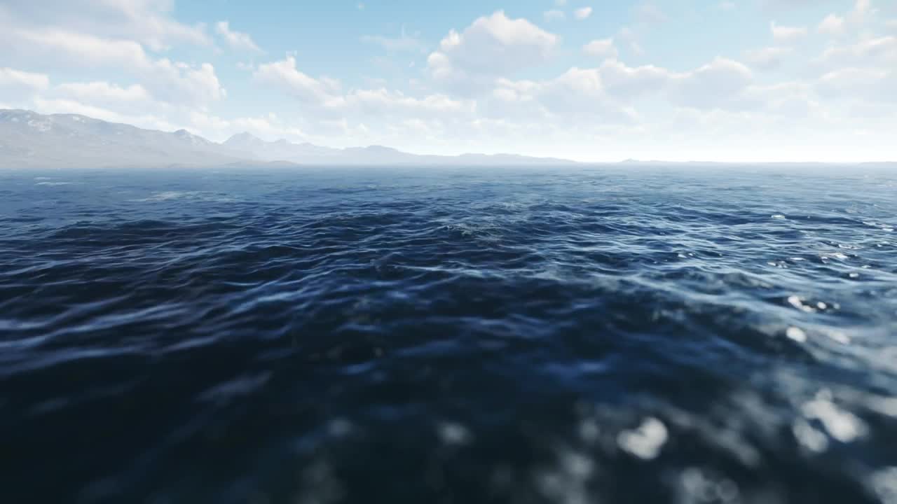 Stock Video Panoramic View Of The Sea Surface Live Wallpaper - Free Download