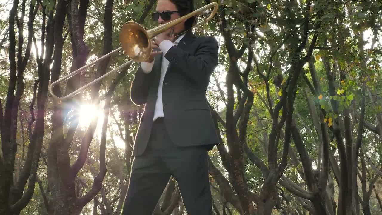 Free Stock Video Trombone Musician In The Middle Of Nature Live Wallpaper - Free Download