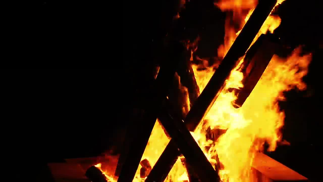 Video Stock Campfire Burning In The Dark Moved By The Wind Live Wallpaper For PC - Free Download