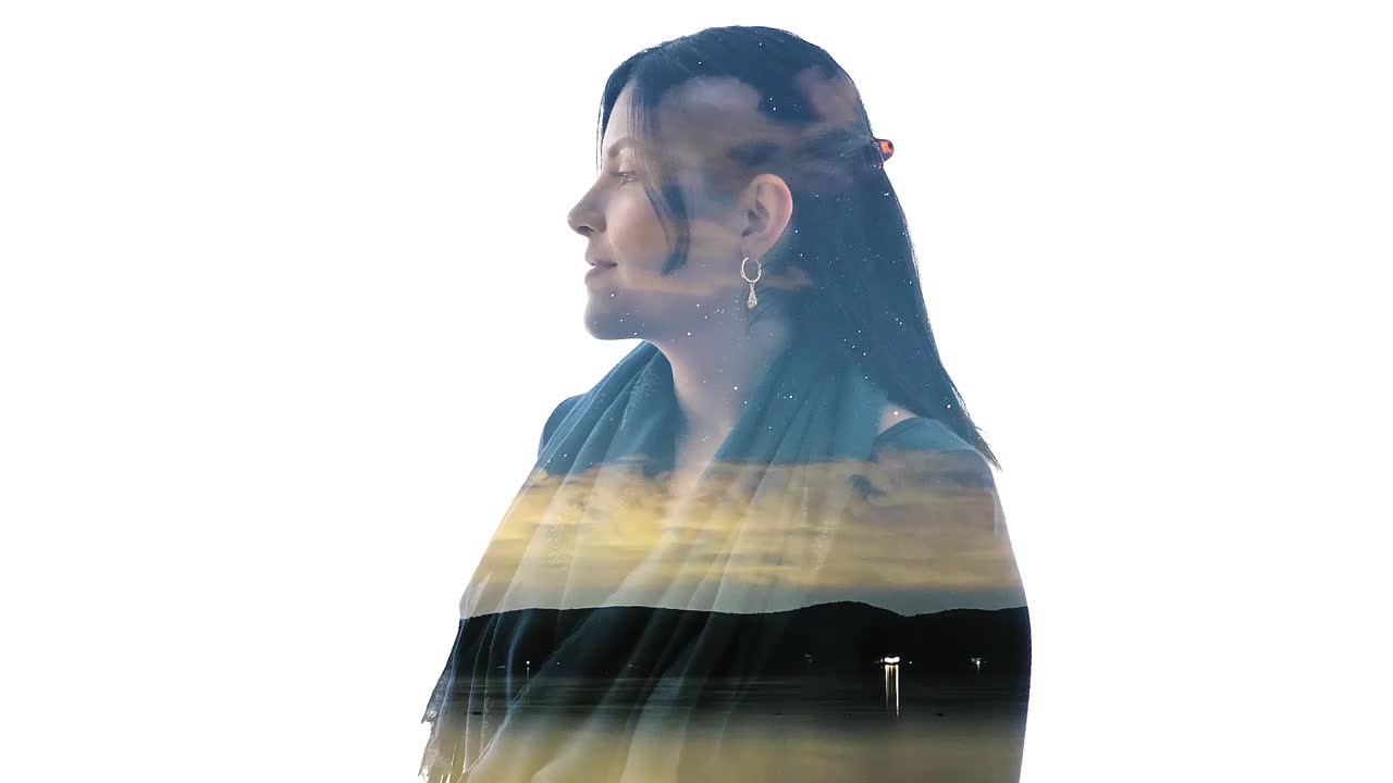 Stock Video Double Exposure Video Of A Woman And The Starry Sky Live Wallpaper For PC - Free Download