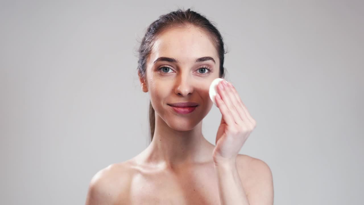 Stock Video Model Demonstrates Acne Skin Care Routin Animated Wallpaper - Free Download