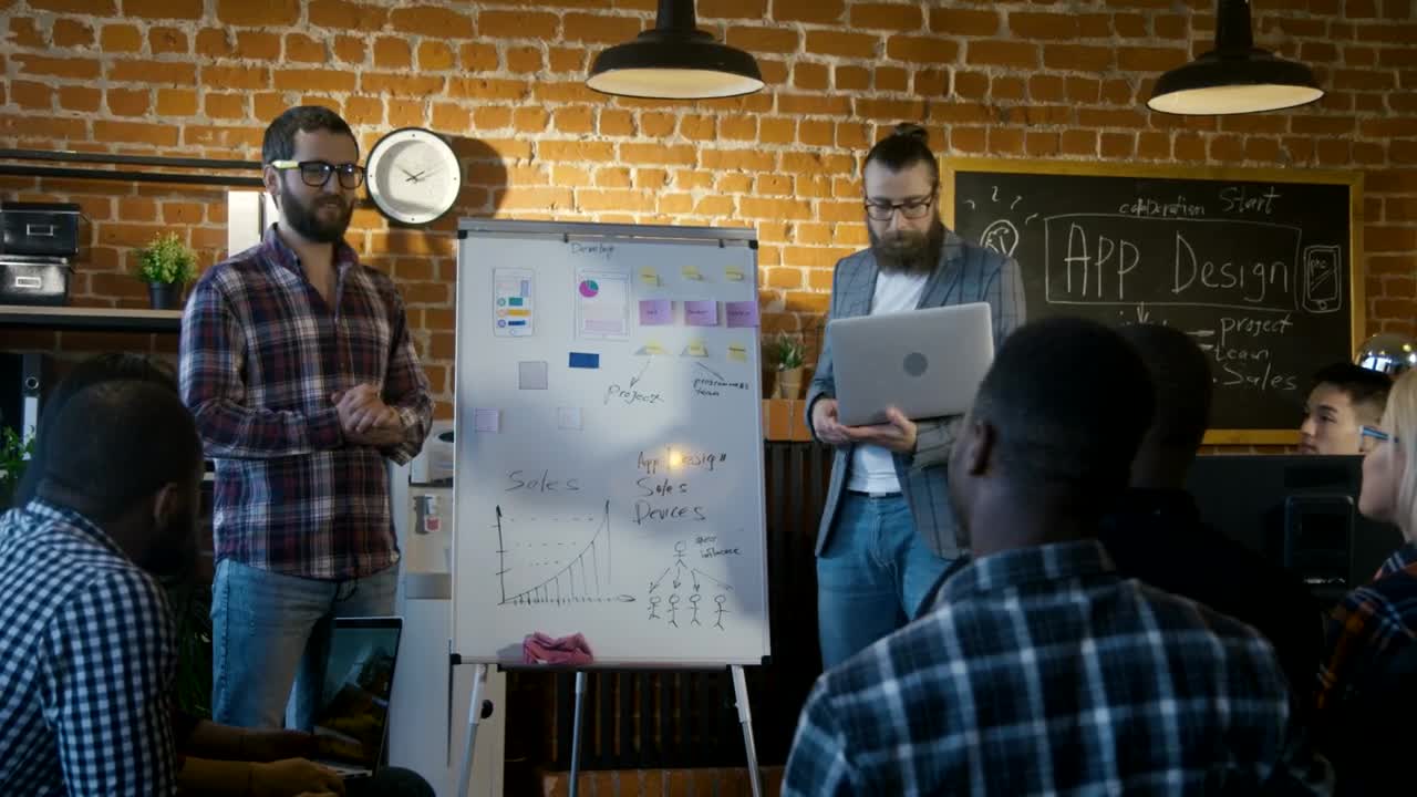 Stock Video Engineers Explaining Their Project To Investors Live Wallpaper For PC - Free Download