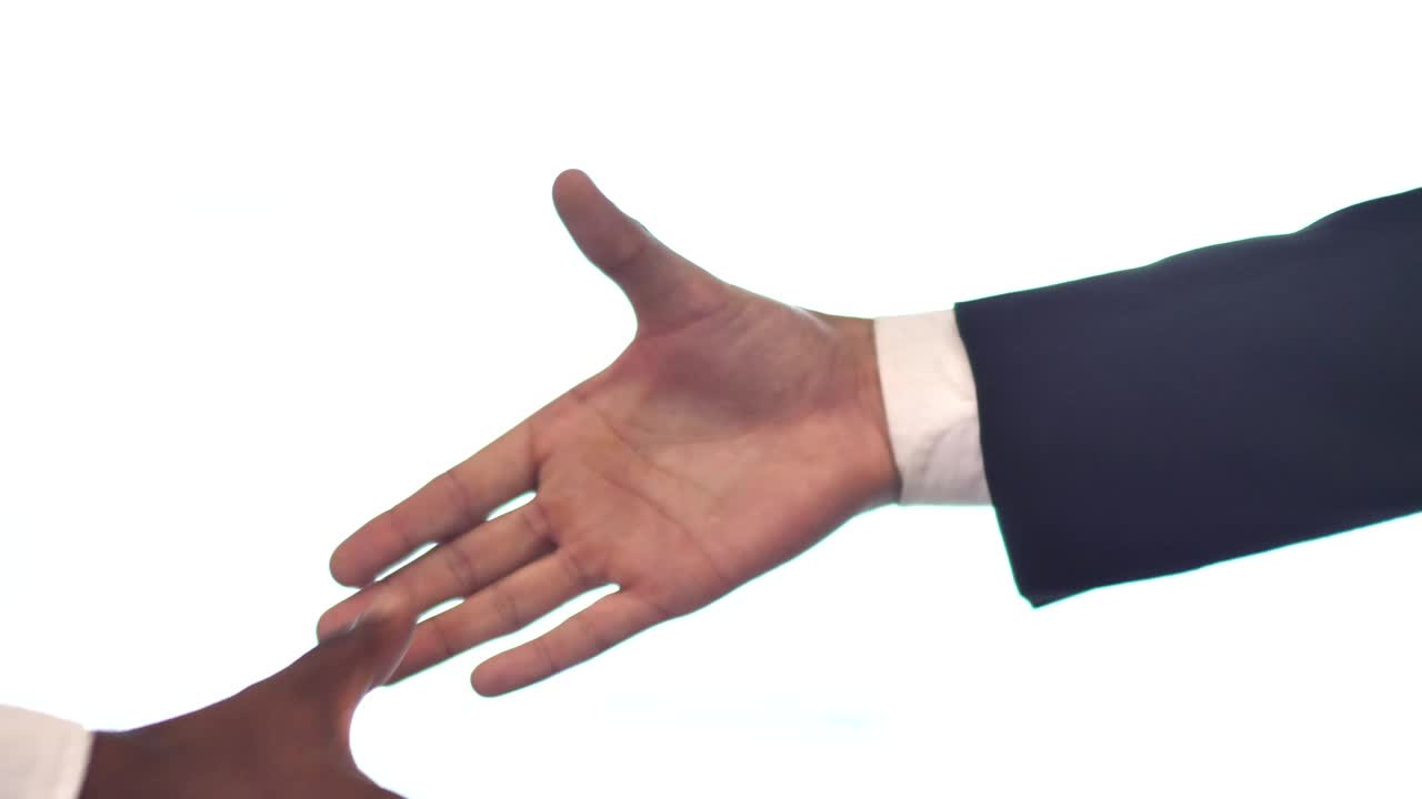 Stock Video Pair Of Hands Shaking Hands On White Background Live Wallpaper - Free Download