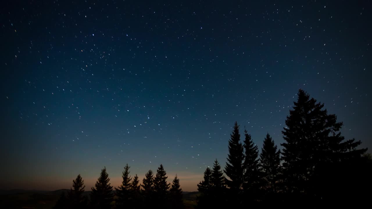 Free Video Stock Starry Sky On A Quiet Night In The Forest Live Wallpaper - Free Download