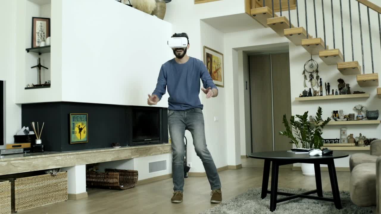 Stock Video Man Dancing With Vr Glasses Animated Wallpaper - Free Download