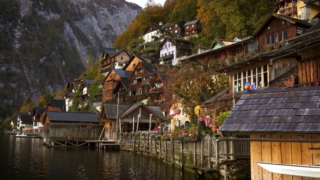 Stock Video Beautiful Town In The Mountains And The Lake Live Wallpaper For PC - Free Download