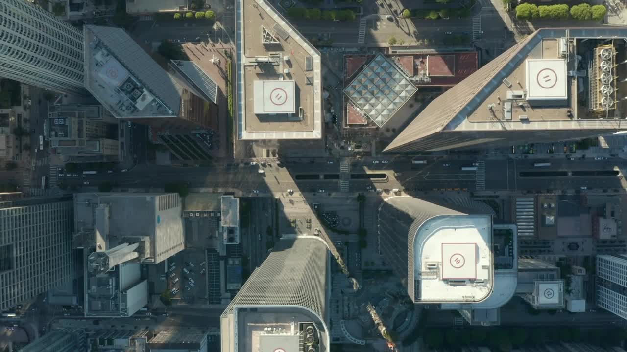 Free Video Stock top shot of avenues and buildings in los angeles Live Wallpaper - Free Download