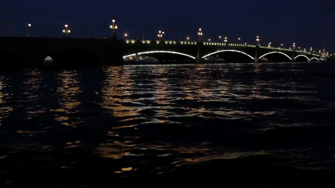 Stock Video Lights Across A Bridge In Saint Petersburg Animated Wallpaper - Free Download