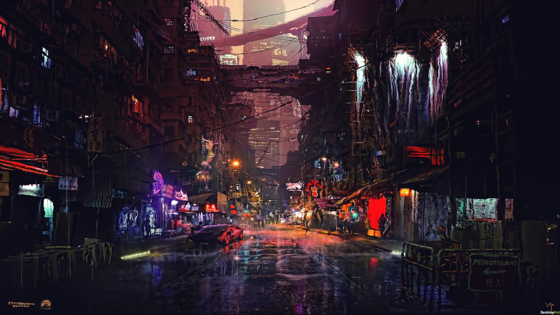Cyberpunk Blade Runner Street Live Wallpaper - Free Download