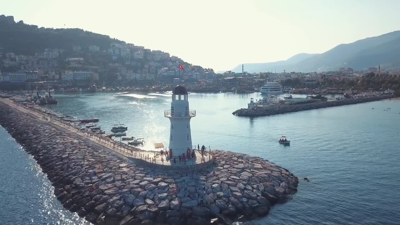 Stock Video Lighthouse With A Flag Animated Wallpaper - Free Download