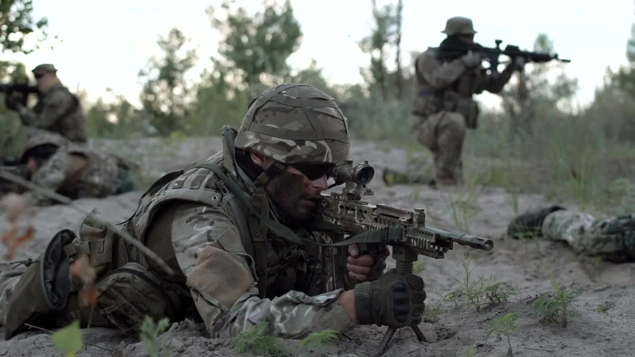 Free Video Stock Soldier Giving Instructions On The Field Live Wallpaper - Free Download