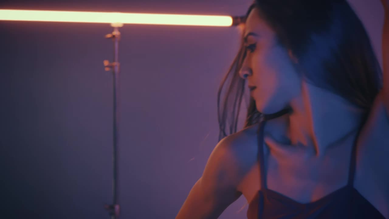 Free Stock Video Young Ballerina Dancing Artistically In A Dark Place Live Wallpaper - Free Download