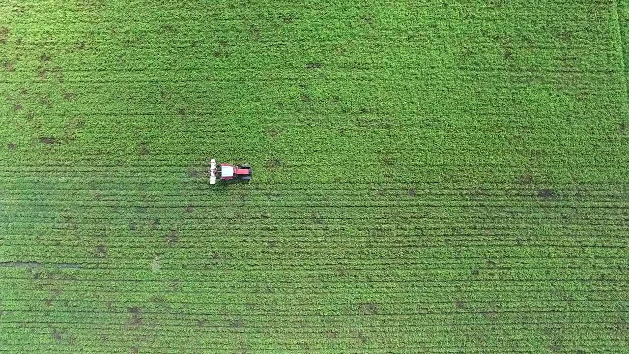 Free Video Stock tractor working on a green agricultural field Live Wallpaper - Free Download